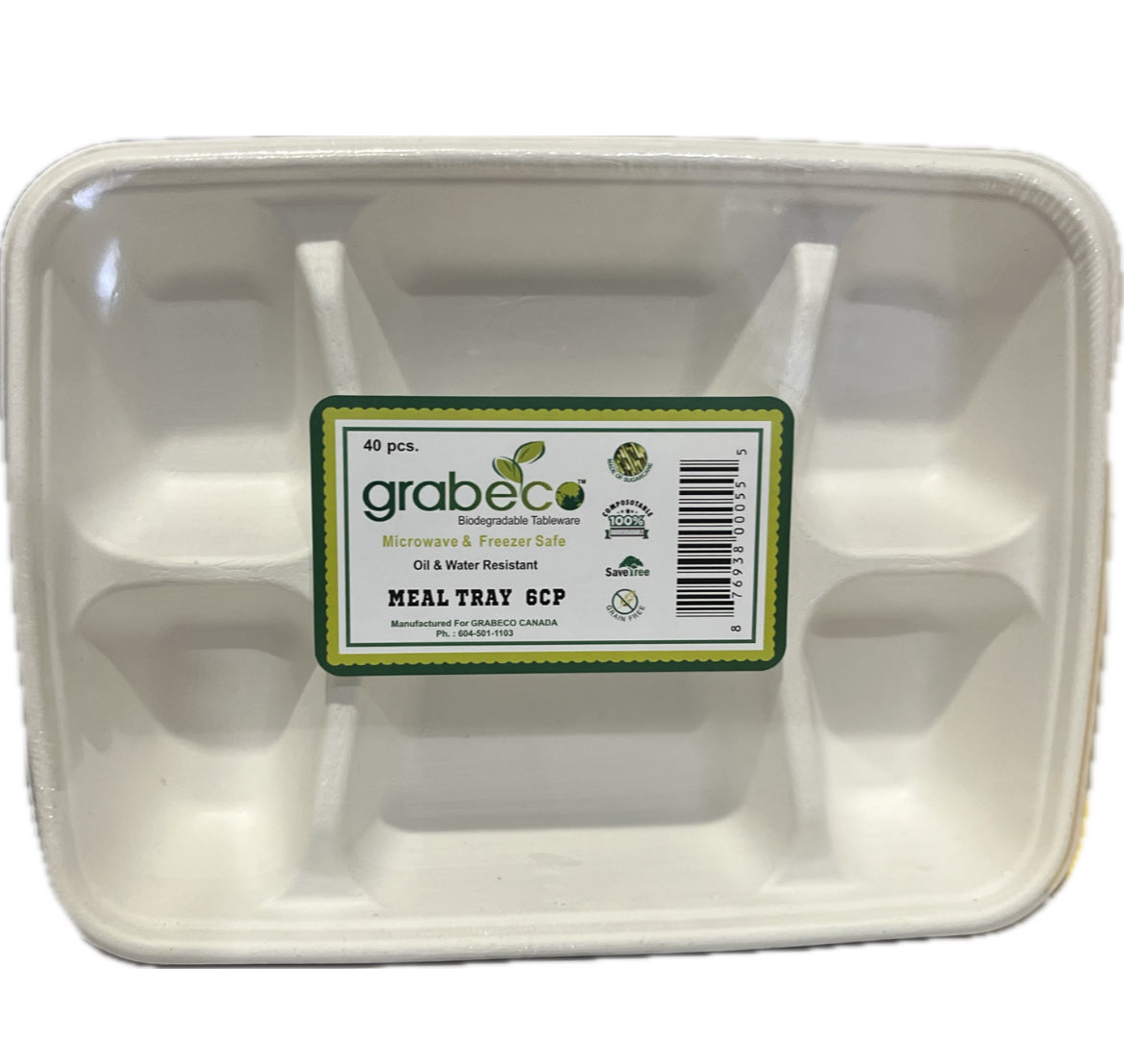 6 COMPARTMENT GRABECO PLATE